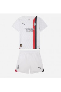 Fotbalové Dres AC Milan Dětské Venkovní Oblečení 2023-24 Krátký Rukáv (+ trenýrky)